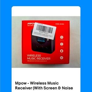 Mpow - Wireless Music Receiver (With Screen & Noise Isolator) MPBH408AB